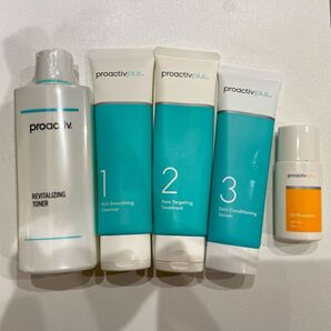プロアクティブ 洗顔 ジェル状保湿液 保湿液 日焼け止め 拭き取り化粧水の5点セット