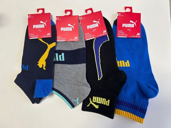 PUMA キッズ ソックス 4足セット 23〜25cm