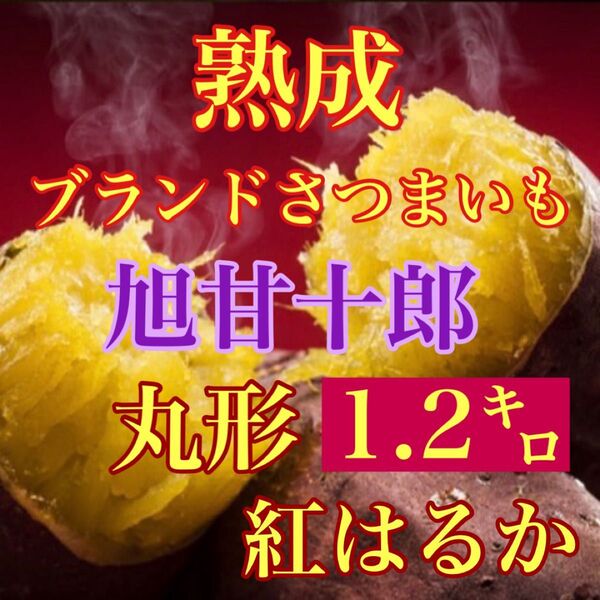 芋ソムリエが選んだ熟成ブランド芋旭甘十郎約 紅はるか 箱込1.2キロ弱 送料無料
