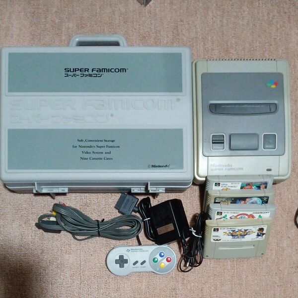 Nintendo スーパーファミコン 本体一式 収納ケース オマケソフト付き