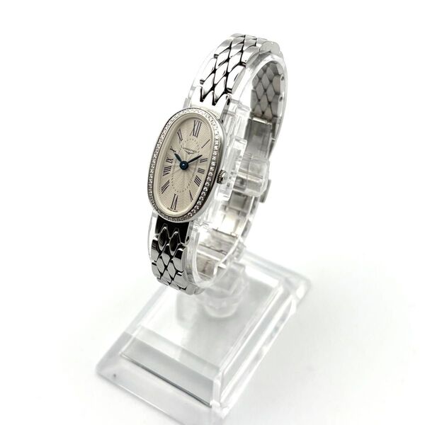 【極美品・稼働品】ロンジン Longines サンフォネット ダイヤ クォーツ オーバル レディース L2.304.0