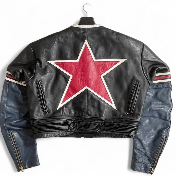 Vanson バンソン レザージャケット ワンスター タロンジップ 丈短 44