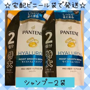 【SP2袋】パンテーン モイストスムースケア シャンプー 詰め替え 600ml×2個 特大サイズ 緩衝材なし