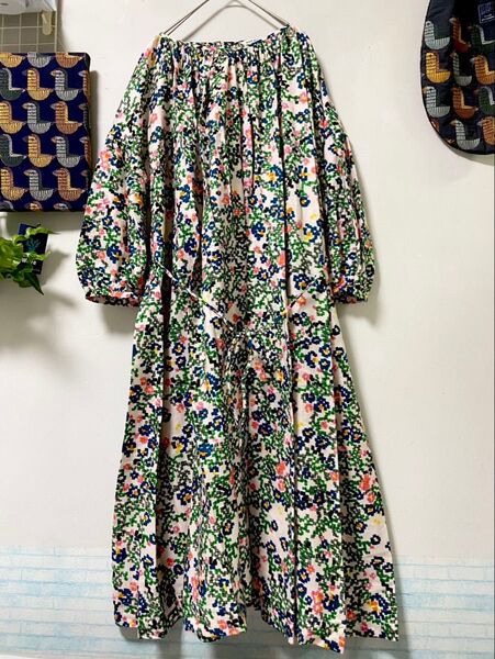 minaperhonen 新品 flowerbed ワンピース 松本店周年記念モデル 限定品 ロングドレス ロングワンピース 総柄