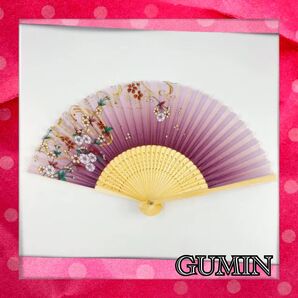 新品未使用 新作 男女兼用 扇子 花火大会 お祭り 浴衣 甚平 普段使い 上品 涼し気 ギフト 和風扇子 赤紫色 桜