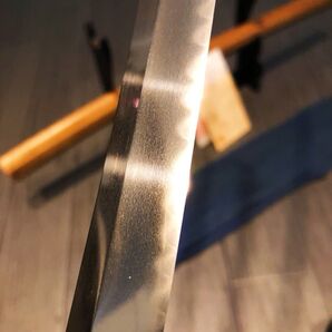 刃渡58.2cm 綺麗な丁子刃紋 互の目 無銘 日本刀 反り1.3cm 刀袋付き