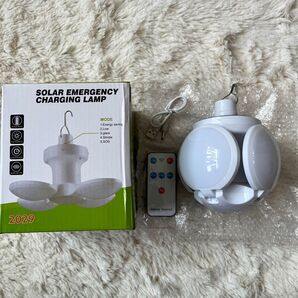 新品未使用品 ソーラー緊急充電ランプ リモコン付き ライト アウトドア 災害