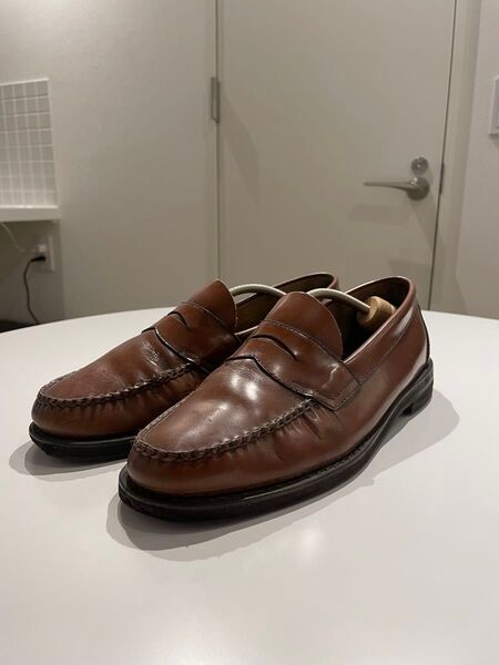 ローファー ブラウン コインローファー 革靴 ビジネス オールデン
