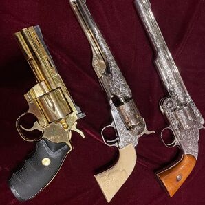 フランクリンミント社製?ネイビーリボルバー コルトパイソン 3丁セット
