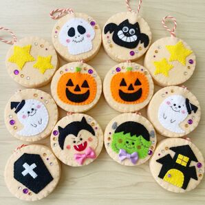 ハンドメイド◆ハロウィン オーナメント◆ガーランド フェルト Halloween 壁飾り