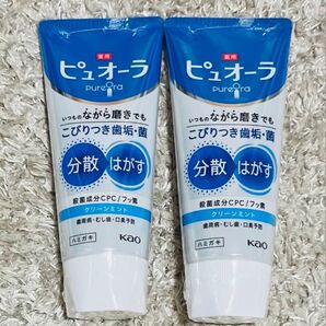 ピュオーラ pureora 薬用ハミガキ クリーンミント 2個セット 垂れにくい!密着泡