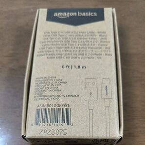Amazonベーシック USB Type-C to USB-A 2.0ケーブル 1.8m ホワイト