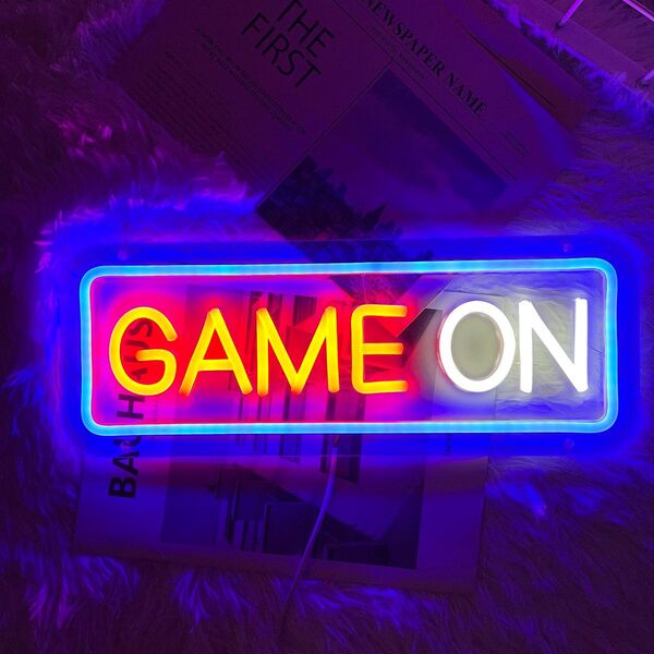 ゲームネオンサイン LEDネオンライト USB ゲームルーム装飾用 子供ギフト LED 看板 ライト インテリア OPEN