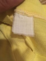 70's ビンテージ　半袖　Tシャツ　タオル地　レディース　メンズ　イエロー　黄色_画像2