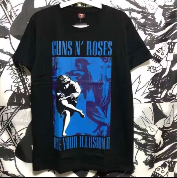 バンドTシャツ 90s Guns N Roses【Mサイズ】【綿】【身長165〜170 】 ブラック