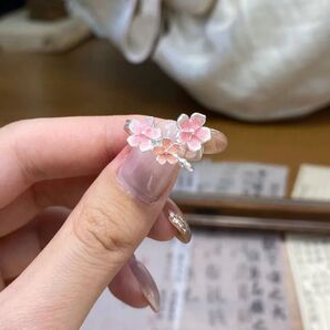 桜モチーフ シルバーリング