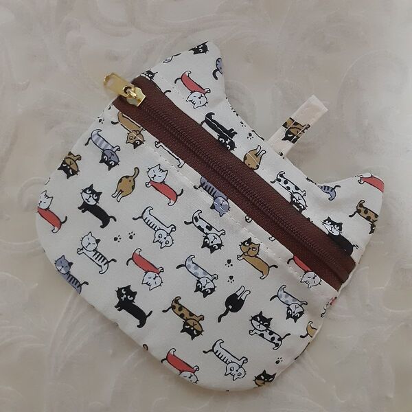 ファスナーポーチ小物入れ猫ちゃんハンドメイド