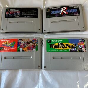SFC スーパーファミコンソフト4本セット(ZERO4 R CHAMP、F-ZERO、スーファミ3、Winning Post 2)