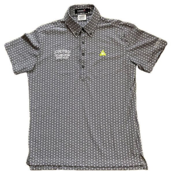 le coq sportif ゴルフ メンズ Lサイズ 総柄 ポロシャツ