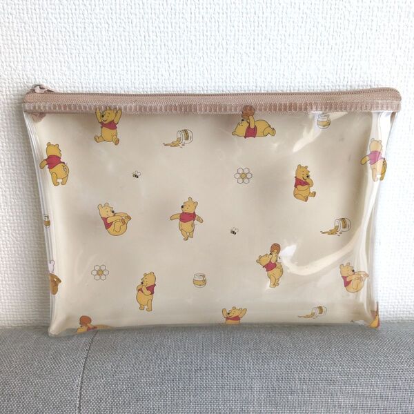 くまのプーさん ディズニー 筆箱 ペンケース ポーチ クリア 美品