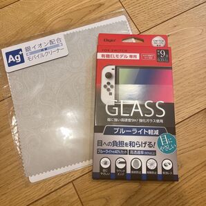 Switch 有機ELモデル用ティスプレイ保護フィルム/光沢ブルーライトカットNintendo有機ELモデル ニンテンドースイッチ