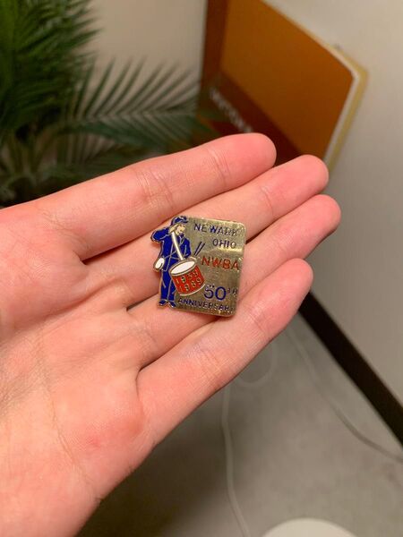 NWBA newark ohio 50周年ピンバッジ 1939-1989 80s vintage pin badge