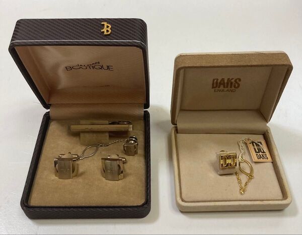 美品☆ メンズアクセサリー※BOUTIQUE.ネクタイピン&カフスセット※DAKS タイピン(おまとめ2セット)
