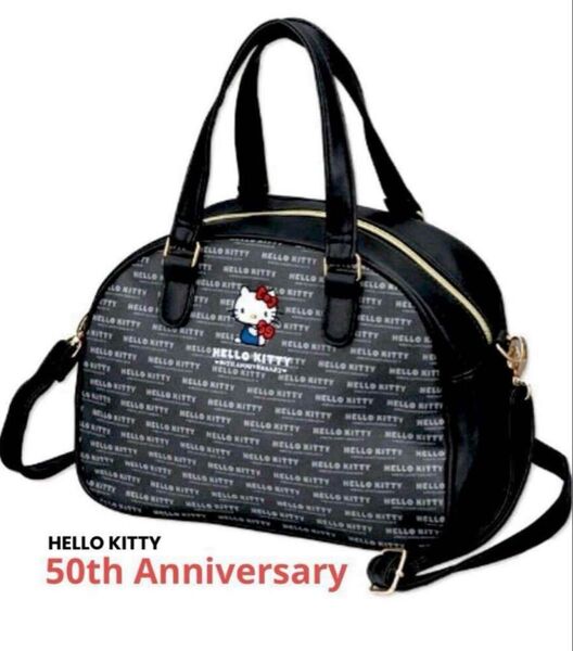 【新品】サンリオ ハローキティ 50周年デザイン ミニボストン 2wayバッグ