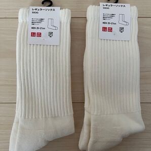 UNIQLO ユニクロ 靴下 ソックス レギュラーソックス ホワイト 2セット