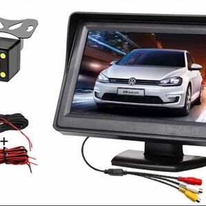 4.3インチモニター バックカメラ 4LED 車用モニター 車用カメラ 12vカメラ
