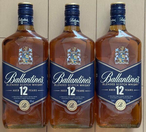値下申請不可 バランタイン12年 3本セット Ballantine スコッチウイスキー