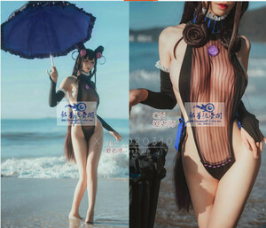 Fate/Grand Order FGO purple type part swimsuit costume play clothes manner ( wig shoes optional )