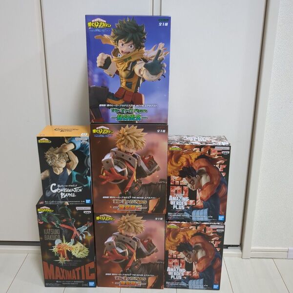 僕のヒーローアカデミア フィギュア 緑谷出久 爆豪勝己 エンデヴァー 7体 まとめ売り