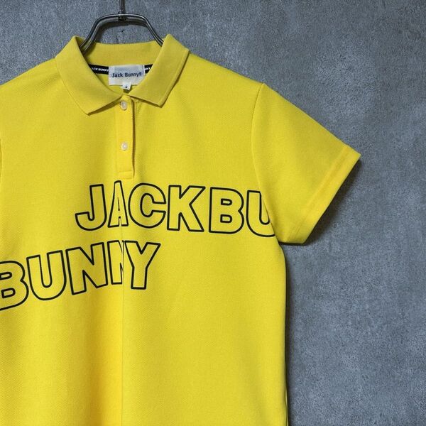 Jack Bunny ジャックバニー ビッグロゴ 半袖 ポロシャツ ゴルフウェア レディース