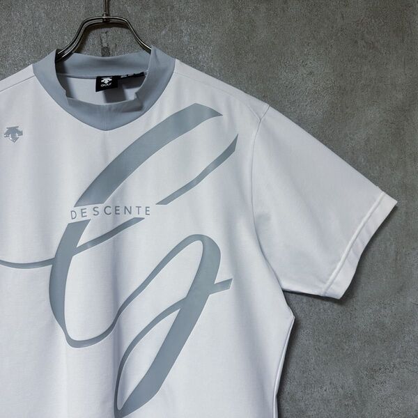 DESCENTE GOLF デサントゴルフ ロゴ 半袖 モックネック シャツ メンズ ゴルフ