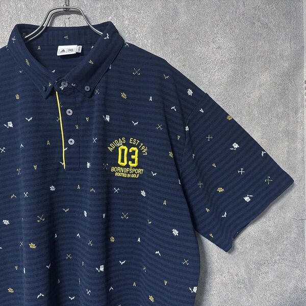 adidas golf アディダスゴルフ ロゴ ポロシャツ ゴルフ ウェア 半袖 メンズ 大きいサイズ