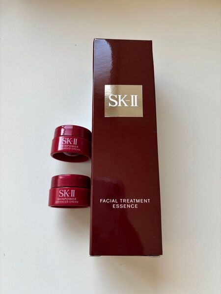 SK-II フェイシャル トリートメント エッセンス 75ml スキンパウダー アドバンストクリーム 2個 サンプル