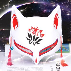 狐 お面 和装 巫女 花魁 コスプレ 仮面 イベント 祭 コスプレ お面 イベント
