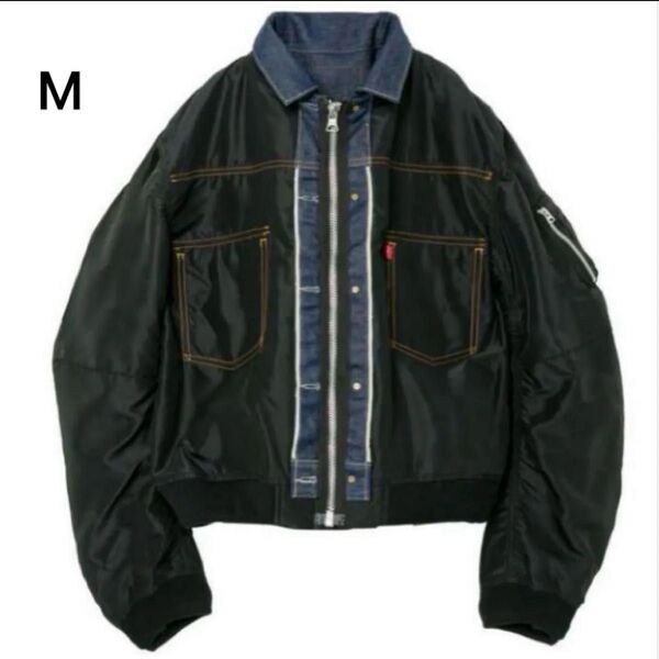 sacai x LEVI'S Men's Denim x Nylon Twill Reversible Blouson M