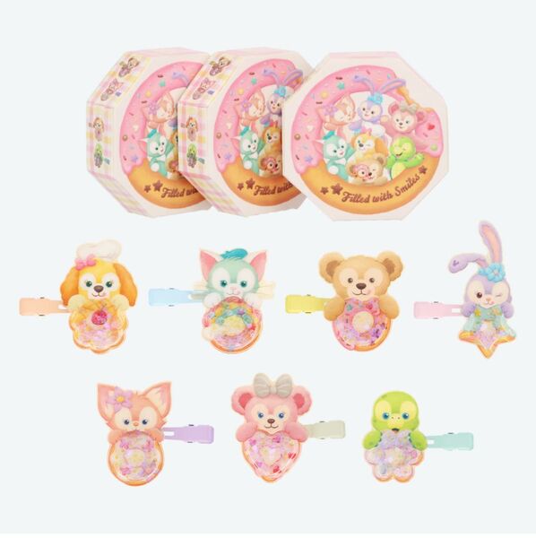 ディズニー ダッフィー フィルドウィズジョイ ヘアクリップ 7点セット