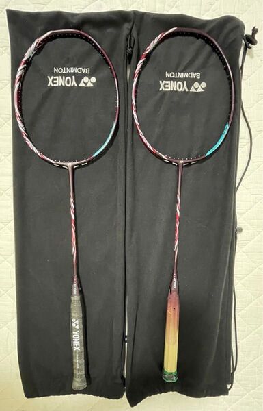 YONEX バドミントン ラケットアストロクス100zz 2本(1本未使用、1本半年未満サブとして使用)
