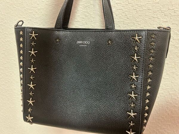 JIMMY CHOO ジミーチュウ トートバッグ スタッズ ブラック
