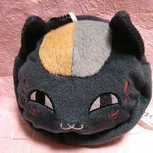  secondhand goods Natsume's Book of Friends black nyanko ball chain attaching face type pouch size diameter * approximately 11cm postage 200 jpy nyanko. raw 