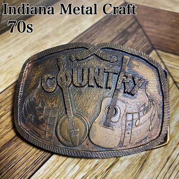 希少INDIANA METAL CRAFT 1976インディアナメタルクラフト ヴィンテージ ベルトバックル アメカジUSA70s