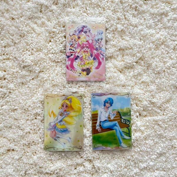 プリキュアウエハース カード ハピネスチャージプリキュア ブルー ハニー フォーチュン ラブリー プリンセス 未使用 未開封