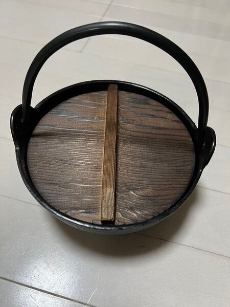 扇矢 南部鉄器 鉄鍋 直径18cm 昭和レトロ
