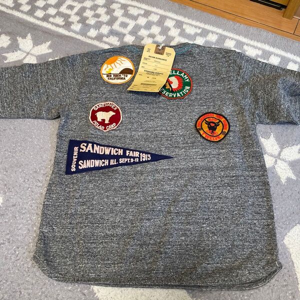 新品 デニムダンガリーワッペンモリモリ Tシャツ 130未使用 タグ付き