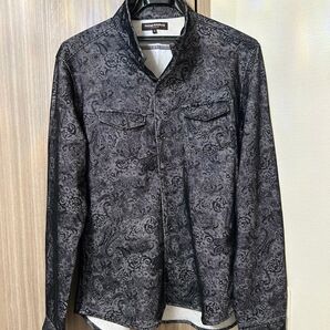 HIDEAWAYS NICOLE 総柄シャツ メンズ 長袖シャツ モノトーン シック