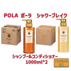 POLA ポーラ シャワーブレイク シャンプー&コンディショナー リフィル 1000ml*2 ポーラ シャワーブレイクrefill