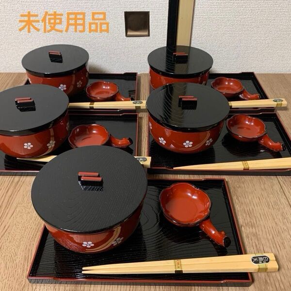 最終価格 お椀おもてなし5人セット 汁椀 保管品 箸 漆器 お椀 和食器 箸置き小皿 チラシ寿司 おうどん 蕎麦